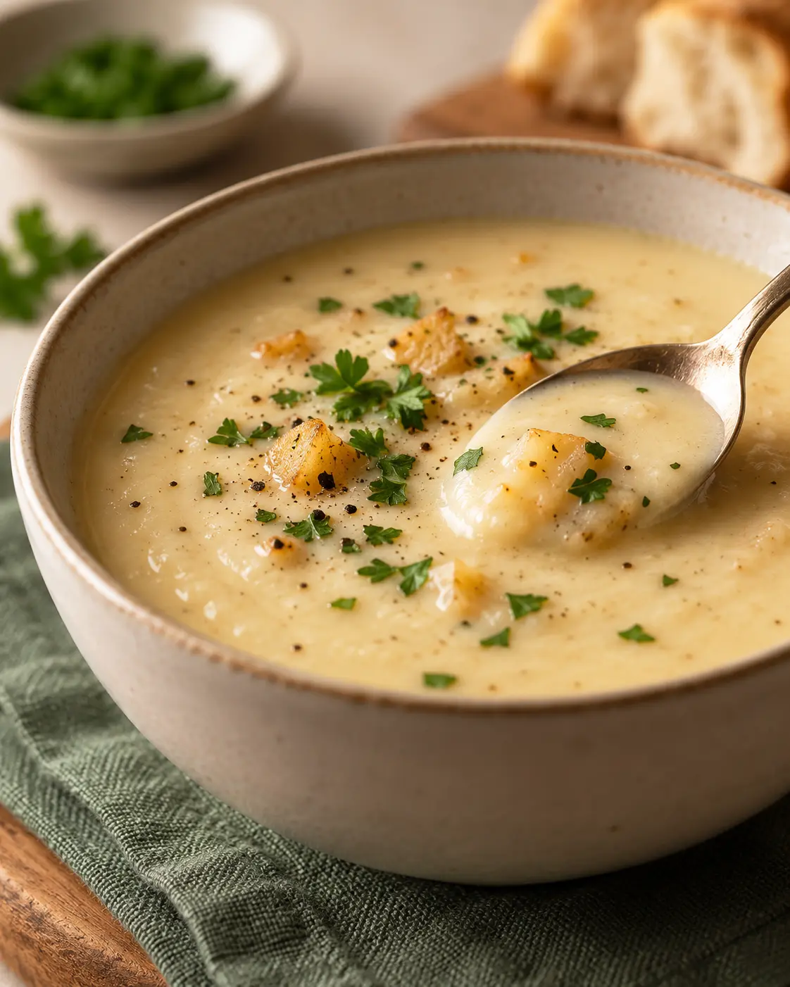 Clean Label Starch creamy soup application with smooth texture