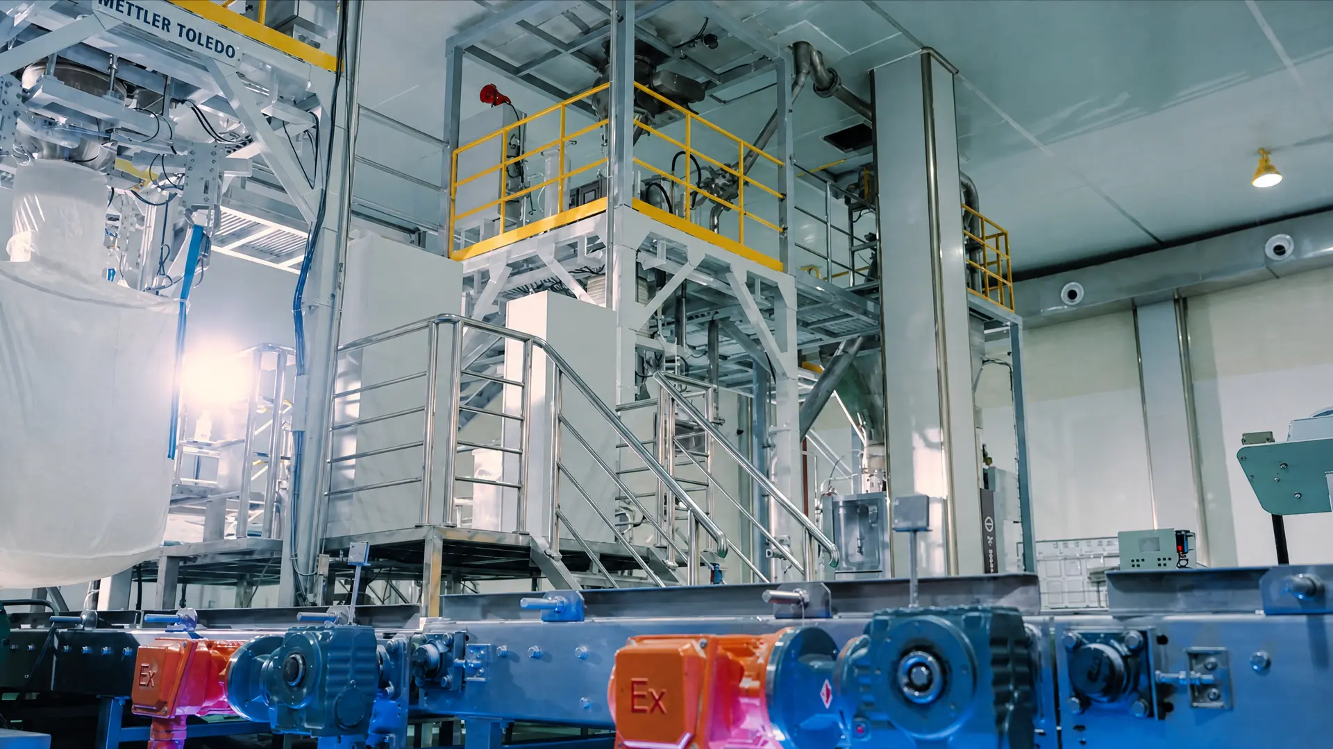 stainless processing equipment in modified starch production facility