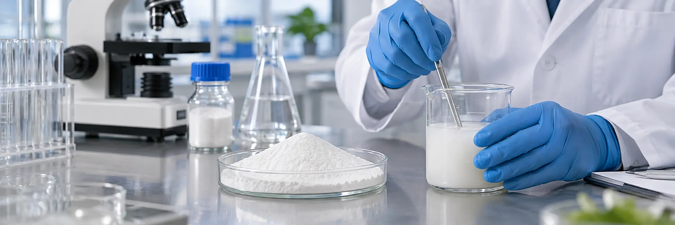 Tianjiang Instant Clean Label Starch fine white powder instant dispersion testing